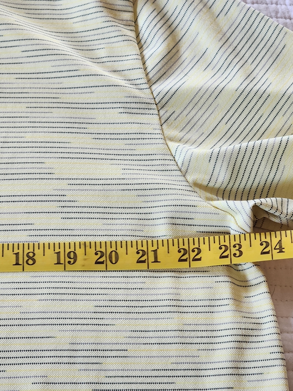 adidas Men’s Pale Yellow Striped Polo Shirt Size XL - Picture 4 of 10
